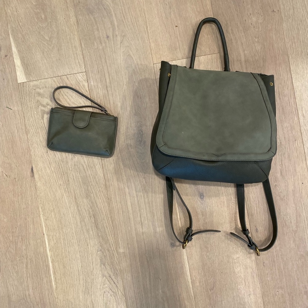 Trendy backpack and wallet for adult